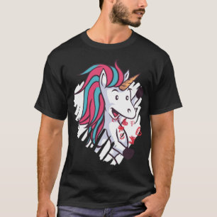 Valentines funny unicorn mugs  T-Shirt