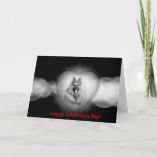 Valentines German Shepherd Dog Heart Greeting Card