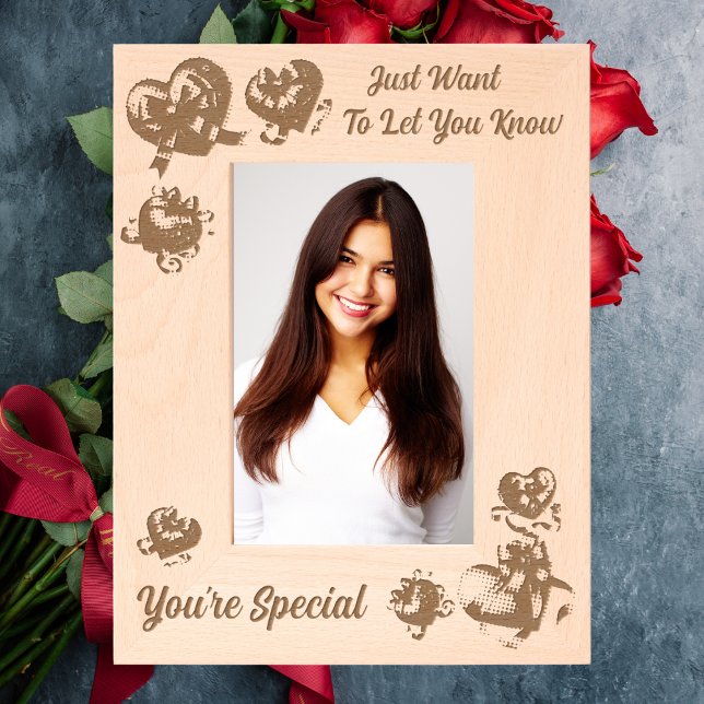   Valentines Gift Special Message Wooden Picture  Etched Frames (Creator Uploaded)