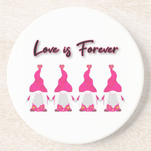valentines gnomes coaster