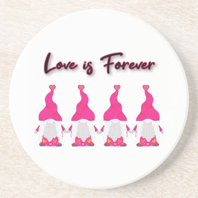 valentines gnomes coaster (Front)