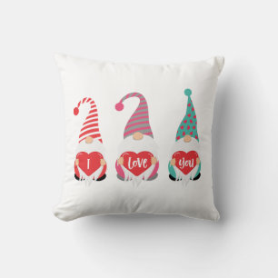 Valentine's Gnomes I Love You Gift Cushion
