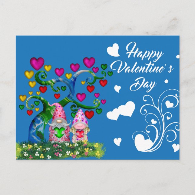 Valentines Gnomes  Postcard (Front)