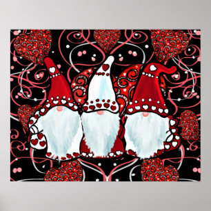 VALENTINES GNOMES   POSTER