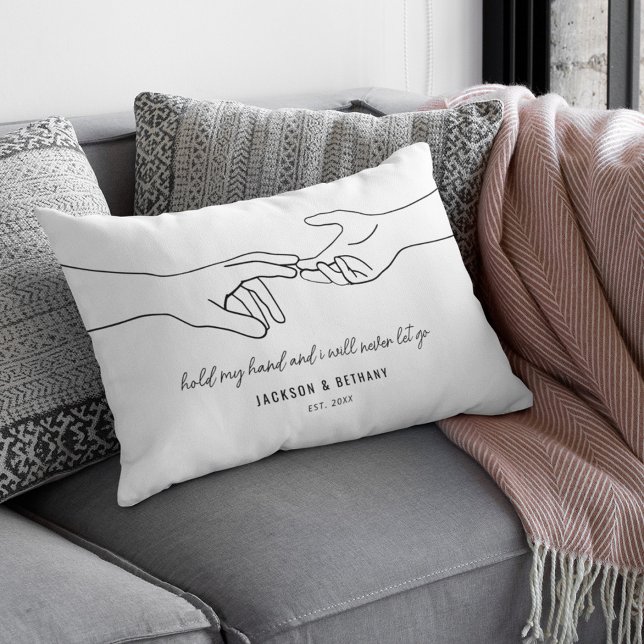 Valentines Hands Couple Quote Decorative Cushion (Creator Uploaded)