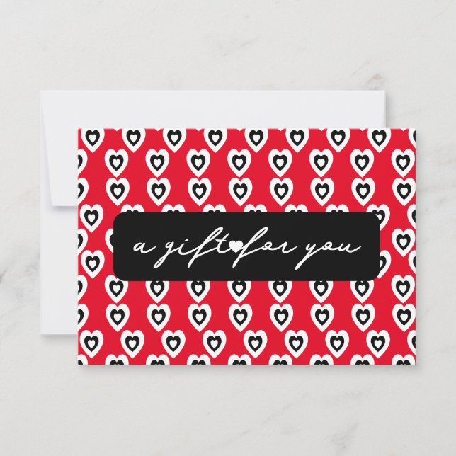 Valentines Heart Beauty Gift Certificate  Card (Front)