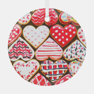 Valentine's Heart Cookies: Homemade Love. Glass Tree Decoration