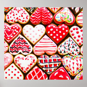 Valentine's Heart Cookies: Homemade Love. Poster