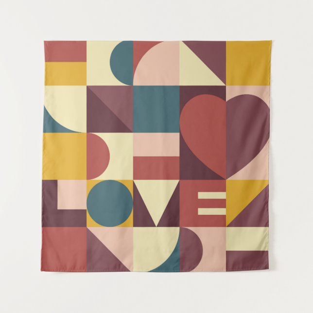 Valentine's heart design, abstract background. tapestry (Front)