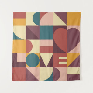 Valentine's heart design, abstract background. tapestry
