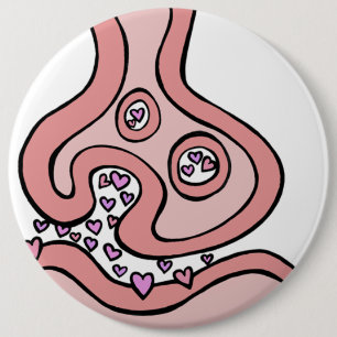 Valentine's Heart Neurotransmitters Button