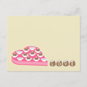 Valentine's Heart Shaped Box of Chocolate Candy Holiday Postcard