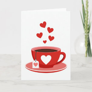 Valentines Heart Tea Card