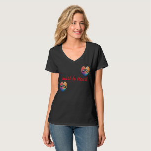 Valentine's: Heart to Heart, Love Symbol V-Neck T-Shirt