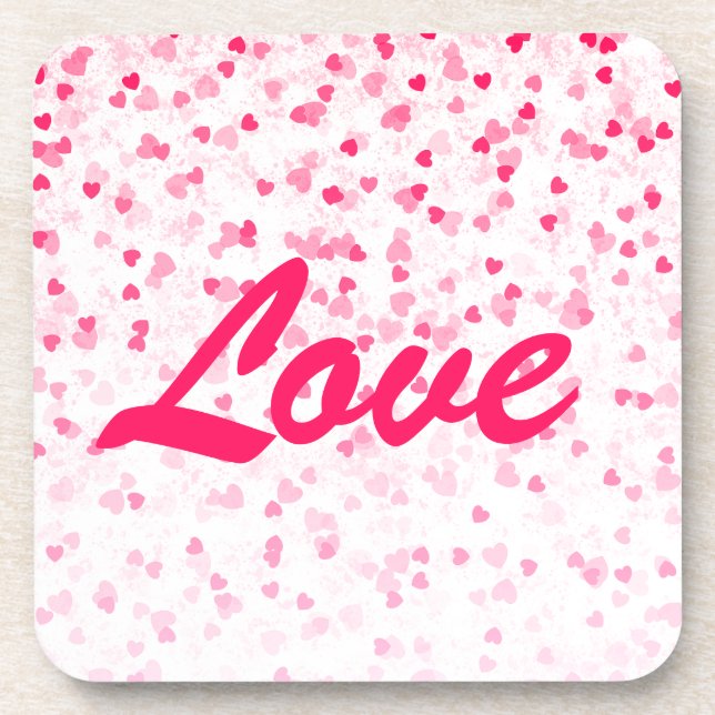 Valentine's Hearts and Love Coaster (Front)