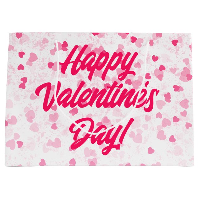 Valentine's Hearts and Love Large Gift Bag (Front)