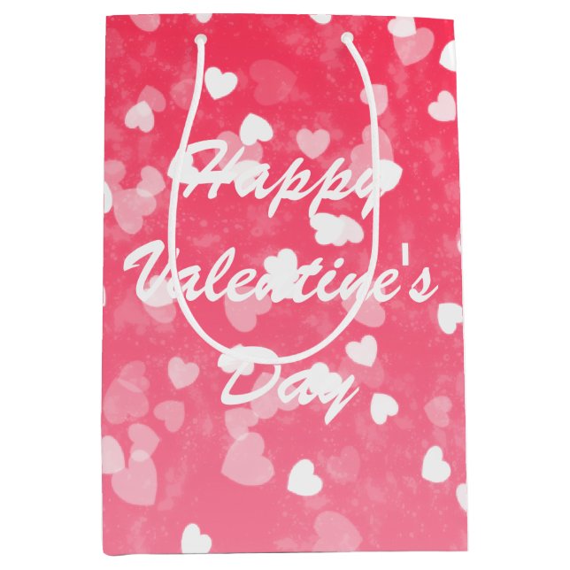 Valentine's Hearts and Love Medium Gift Bag (Front)