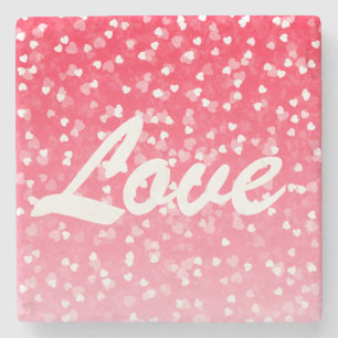 Valentine's Hearts and Love Stone Coaster