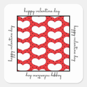 Valentines Hearts and Polka Dots Sticker