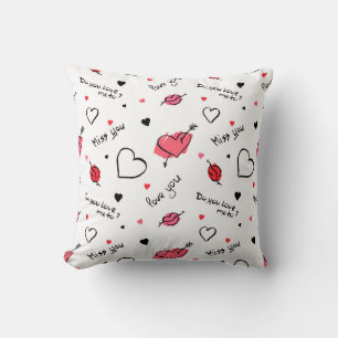 Valentine's Hearts Arrow Seamless Cushion