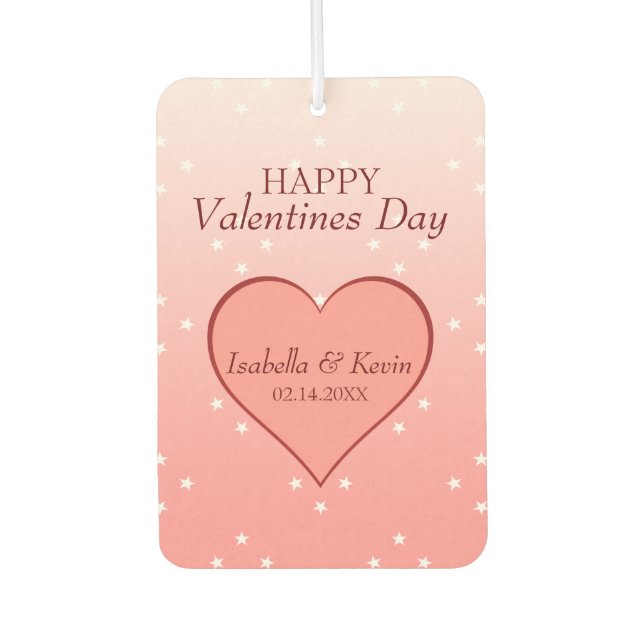 Valentines Hearts Car Air Freshener (Front)