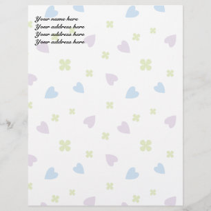 Valentine's Hearts Customized Letterhead