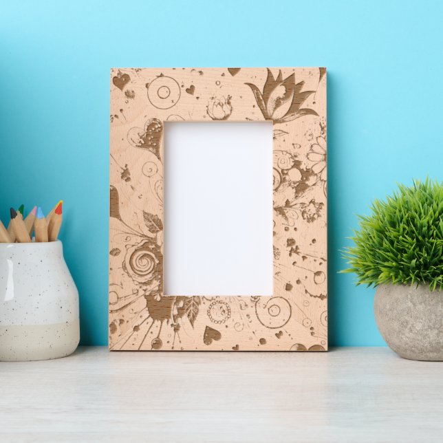 Valentines Hearts / Daisy / Splatter Art / Sangria Etched Frames (Front)