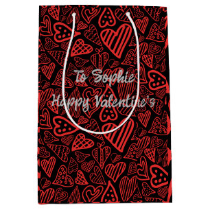 Valentine's hearts gift bag - customise