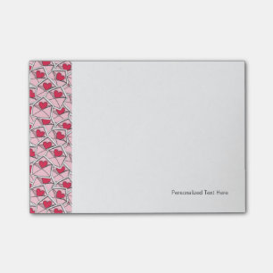 Valentine's Hearts on Envelopes Post-it Notes