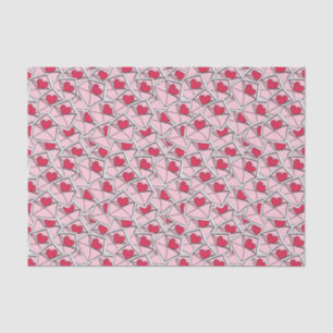Valentine's Hearts on Envelopes Tissue Paper