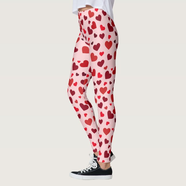 Valentine's Hearts Pattern Leggings (Left)