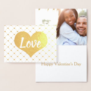 Valentine's Hearts & Photo Foil Card