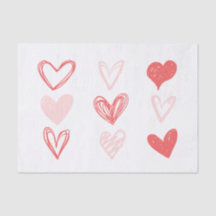 Valentine's Hearts Pink Minimalist Modern