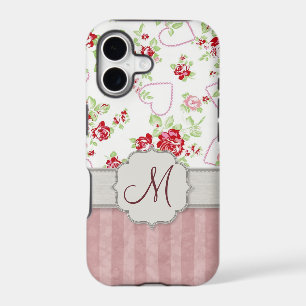 Valentines - Hearts, Roses and Stripes w Monogram