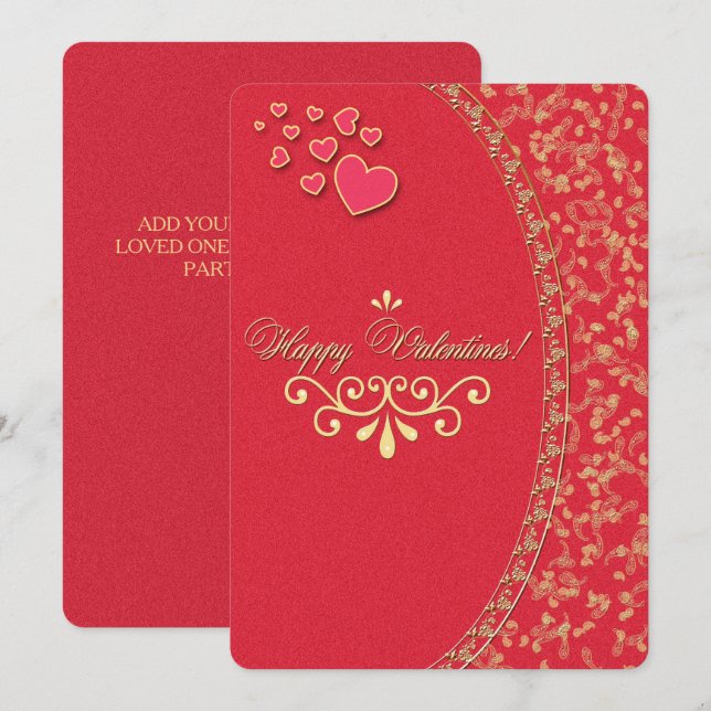 VALENTINES ~ Invitation Card (Front/Back)