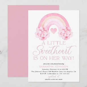Valentines Invitation, Sweetheart Baby Shower Card