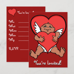 Valentine's Invitations Personalised Cupid Cards