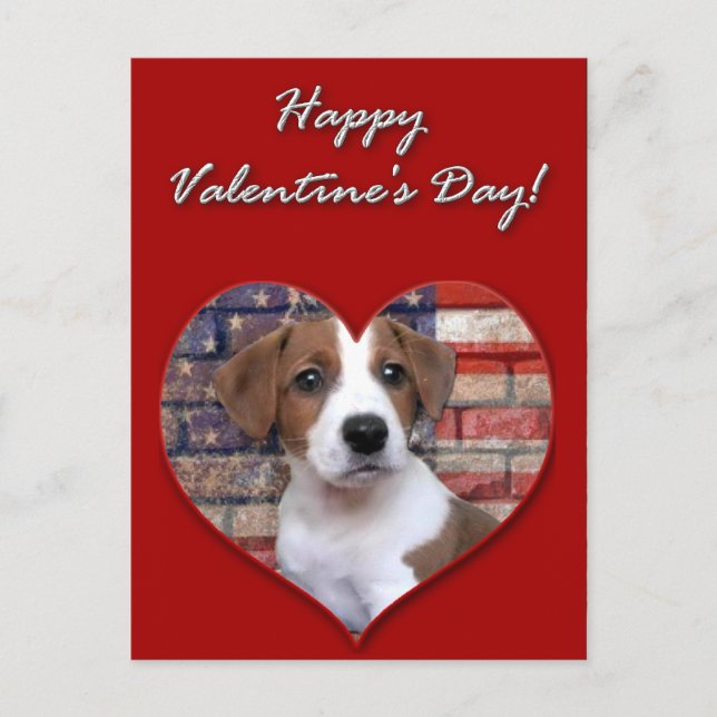 Valentine's Jack Russell Terrier card (Front)