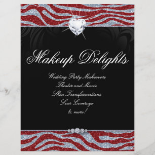 Valentines Jewellery Flyer Hair Salon Zebra