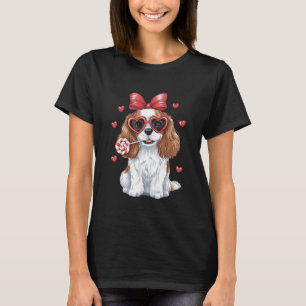 Valentine's Joy Cavalier Spaniel Sweet Lollipop T-Shirt