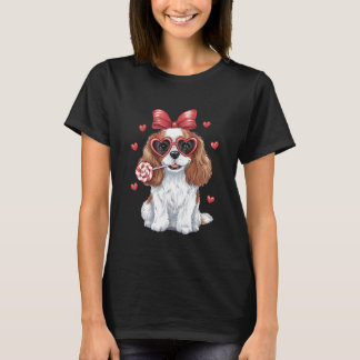 Valentine's Joy Cavalier Spaniel Sweet Lollipop T-Shirt