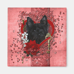 Valentines - Key to My Heart - Cairn Terrier Magnet