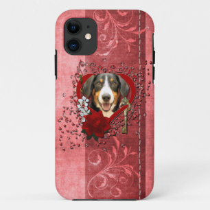 Valentines - Key to My Heart - Entlebucher - Eiger iPhone 11 Case
