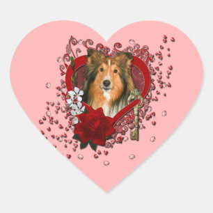 Valentines - Key to My Heart - Sheltie Sticker