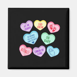 Valentines Labor And Delivery Nurse Heart Candy La Magnet