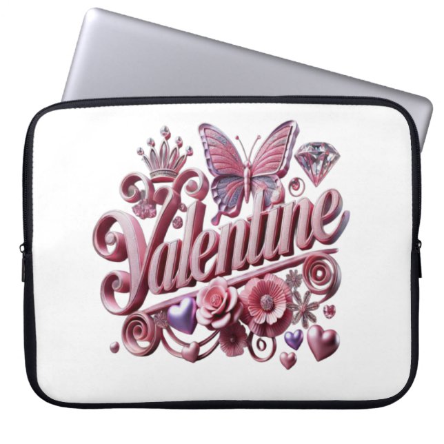 Valentine's  laptop sleeve (Front)