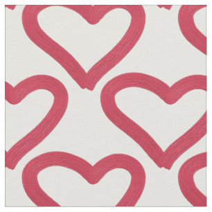 valentine's love hand-drawn pattern fabric