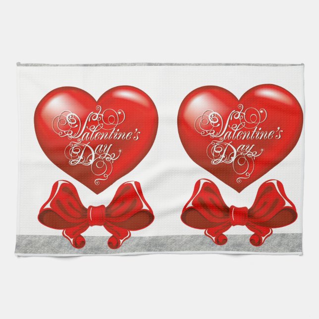 valentines love kitchen hand towel (Horizontal)