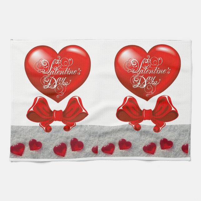 valentines love kitchen hand towel (Horizontal)