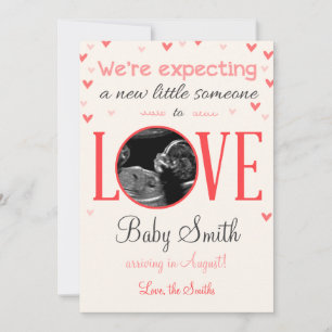 Valentine's Love Pregnancy Ultrasound Announcement